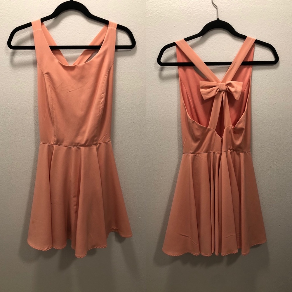 Peach Bow Dress